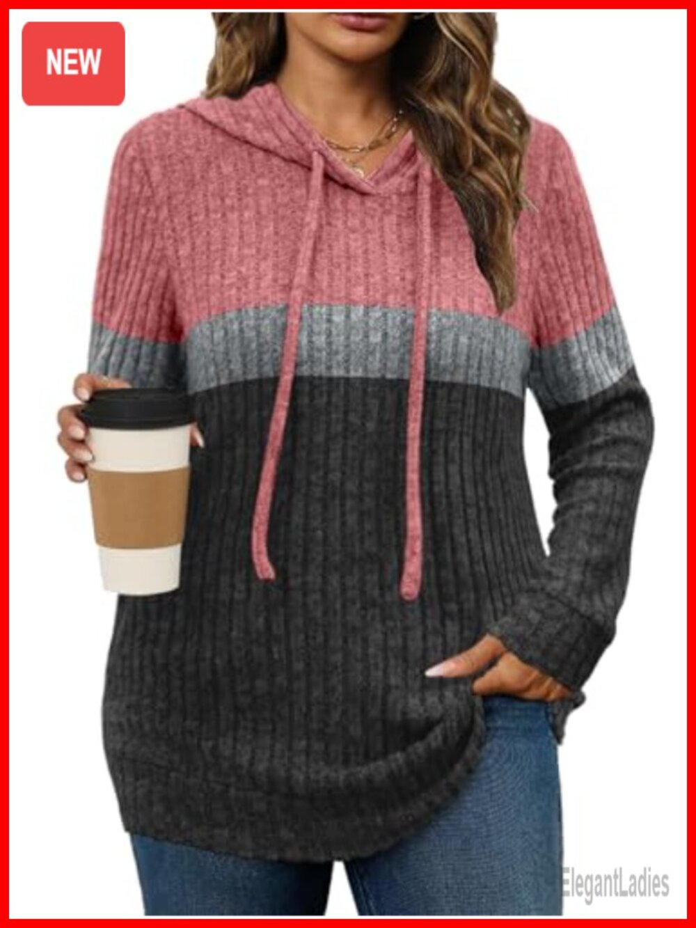 Women's Plus Size Lightweight Hoodie Sweater Long Sleeve